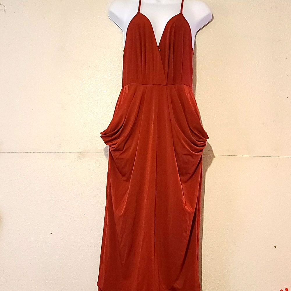 NWT BCBG Dress dark orange/red